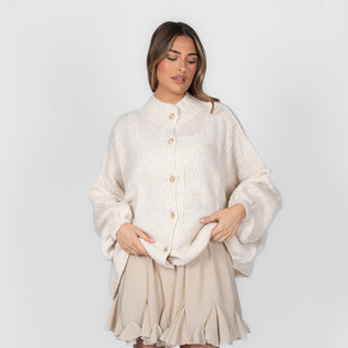 Kardigan oversize z kołnierzykiem “CozyGlam”
