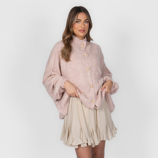 Kardigan oversize z kołnierzykiem “CozyGlam”