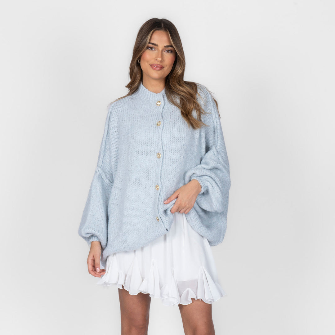 Kardigan oversize z kołnierzykiem “CozyGlam”
