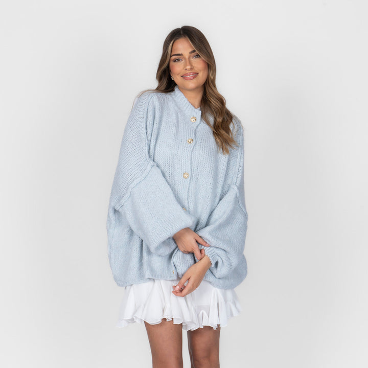 Kardigan oversize z kołnierzykiem “CozyGlam”