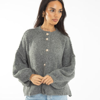 Krótki oversize’owy kardigan “CozyGlam”