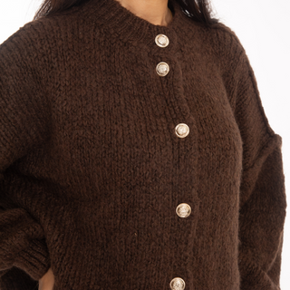 Krótki oversize’owy kardigan “CozyGlam”