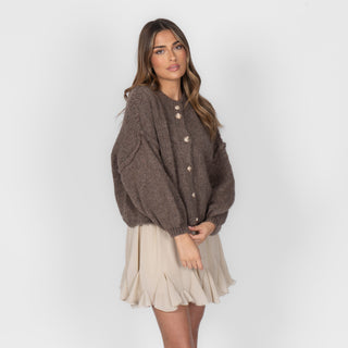 Krótki oversize’owy kardigan “CozyGlam”