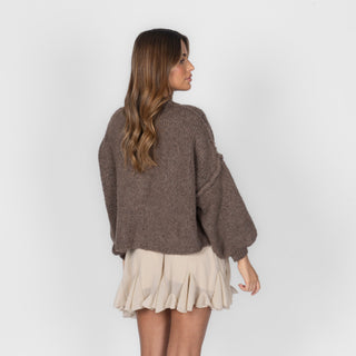 Krótki oversize’owy kardigan “CozyGlam”