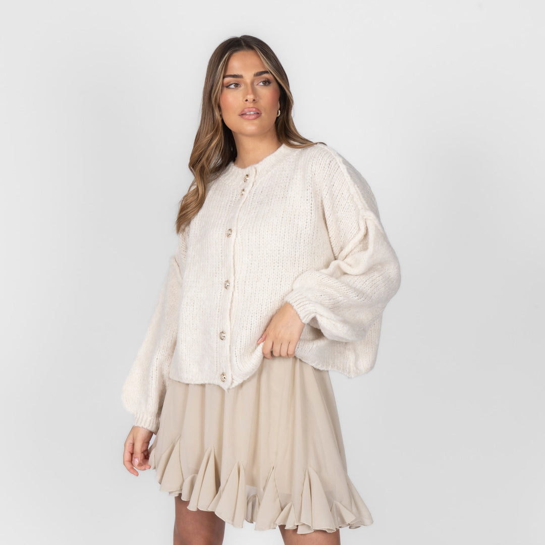 Krótki oversize’owy kardigan “CozyGlam”