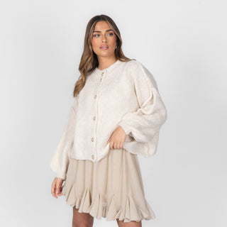 Krótki oversize’owy kardigan “CozyGlam”