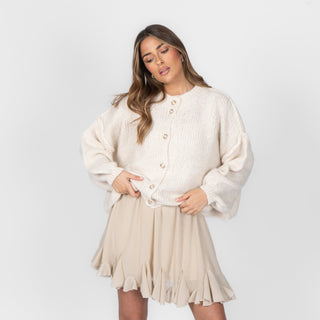Krótki oversize’owy kardigan “CozyGlam”