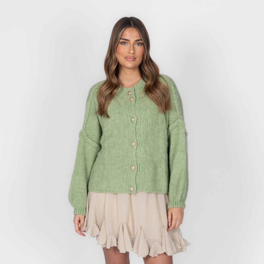Krótki oversize’owy kardigan “CozyGlam”
