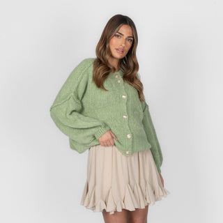 Krótki oversize’owy kardigan “CozyGlam”