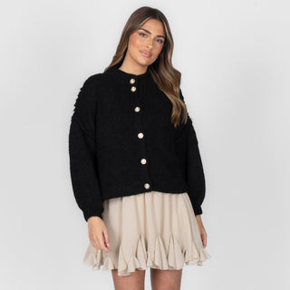 Krótki oversize’owy kardigan “CozyGlam”