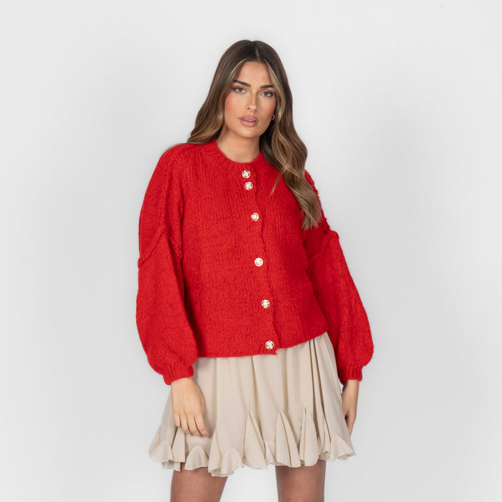 Krótki oversize’owy kardigan “CozyGlam”