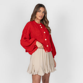 Krótki oversize’owy kardigan “CozyGlam”