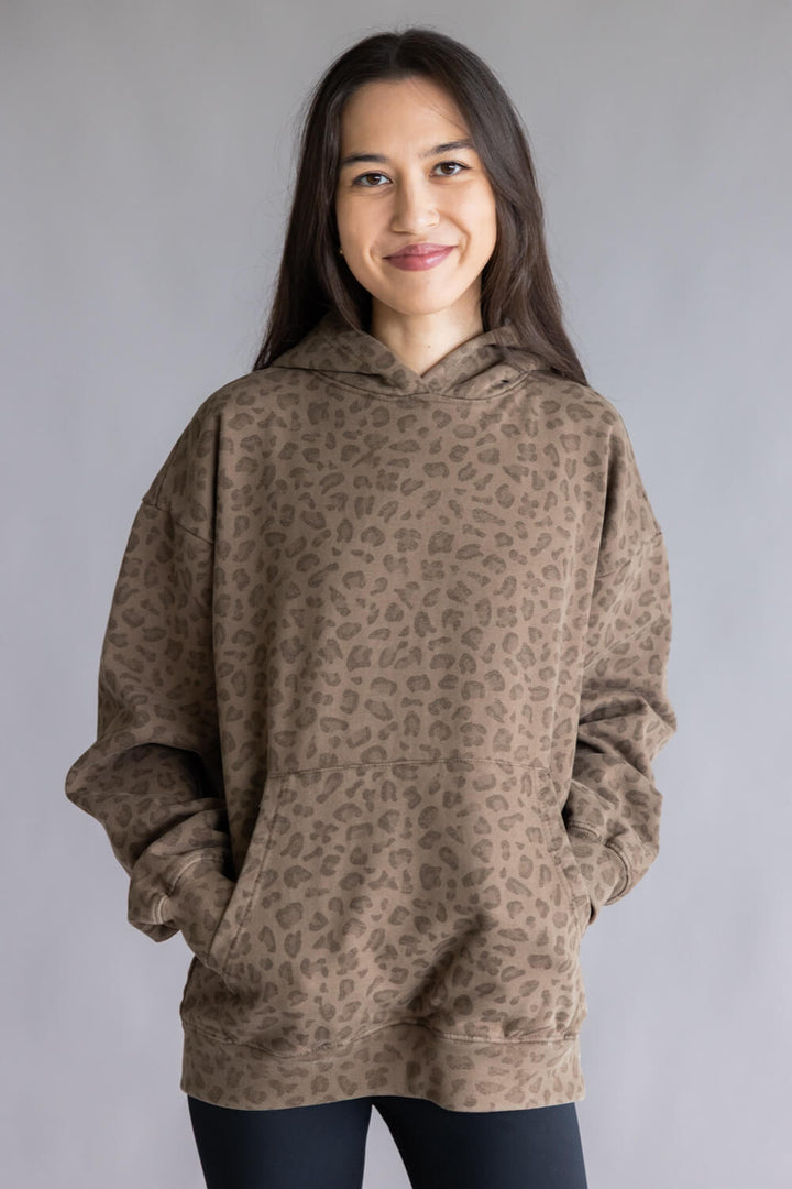 Wzór w panterkę | Vintage Hoodie dla kobiet