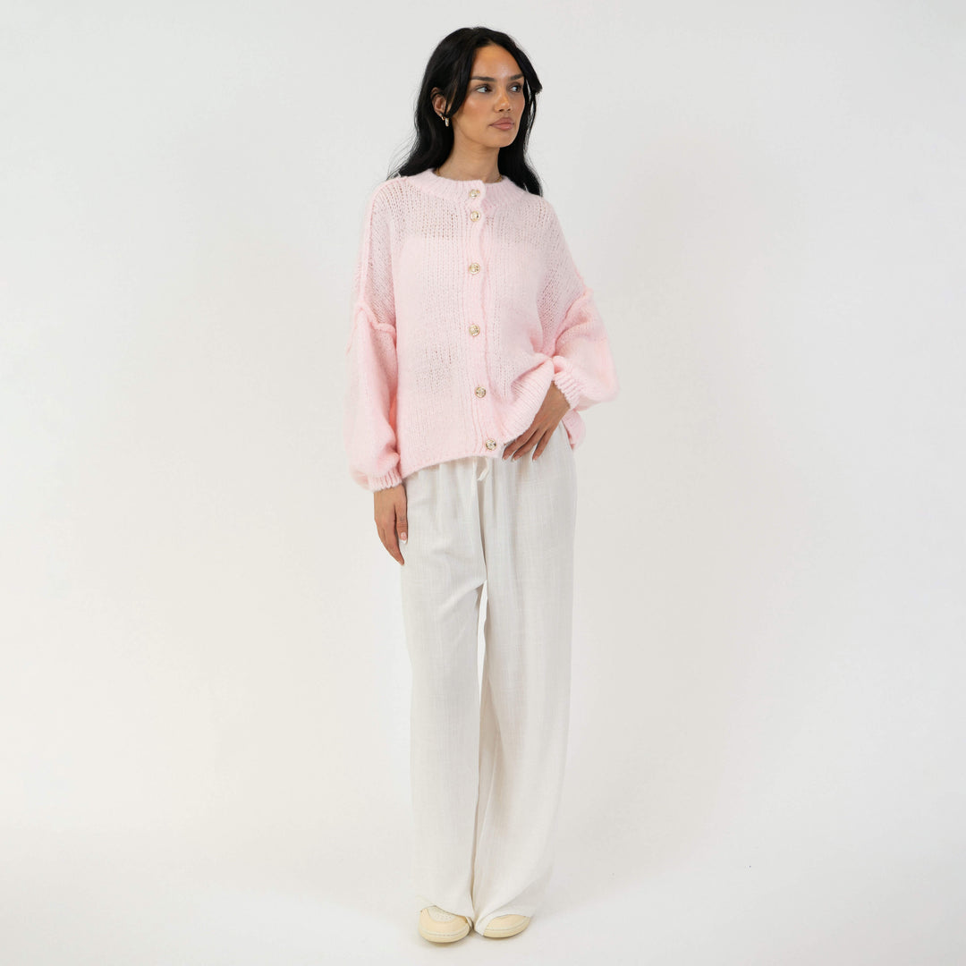 Krótki oversize’owy kardigan “CozyGlam”