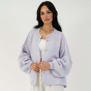 Krótki oversize’owy kardigan “CozyGlam”
