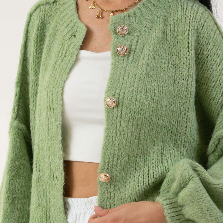 Krótki oversize’owy kardigan “CozyGlam”