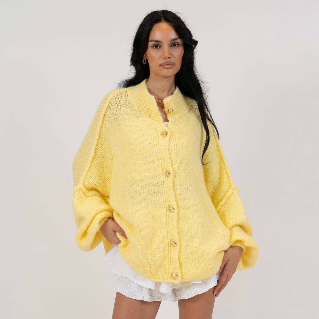 Kardigan oversize z kołnierzykiem “CozyGlam”