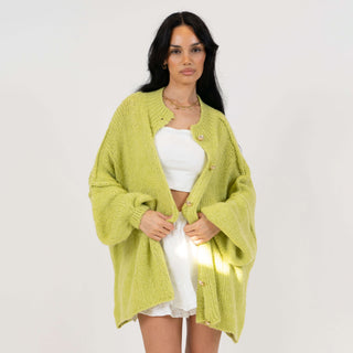 Kardigan oversize z kołnierzykiem “CozyGlam”