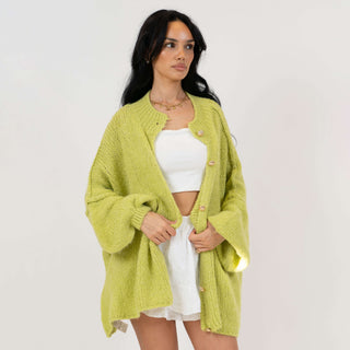 Kardigan oversize z kołnierzykiem “CozyGlam”