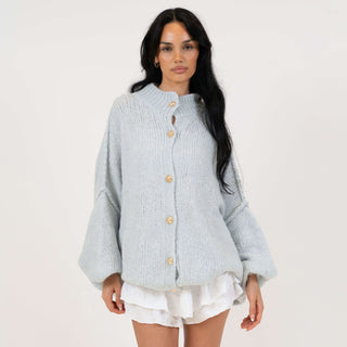 Kardigan oversize z kołnierzykiem “CozyGlam”