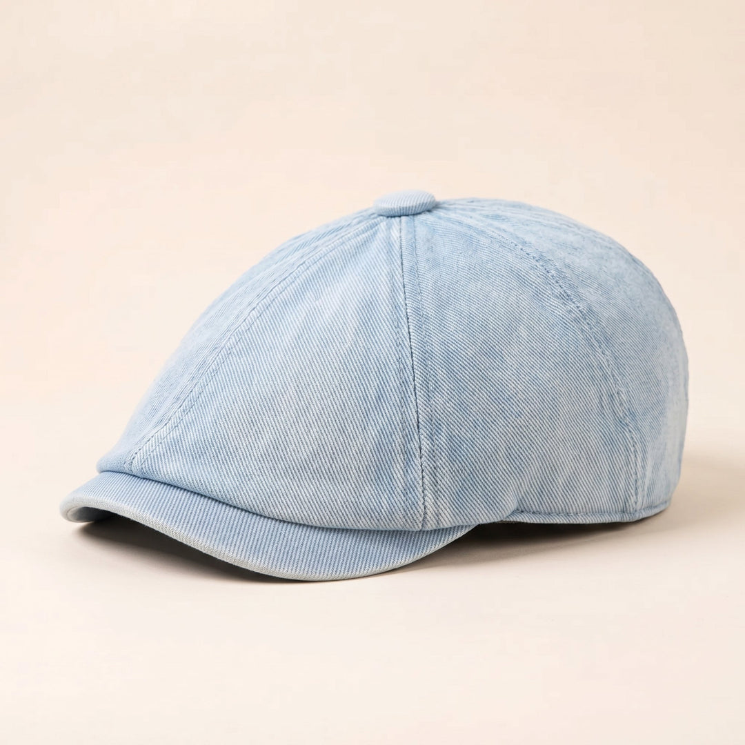 Czapka Newsboy z Denimu