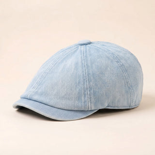 Czapka Newsboy z Denimu