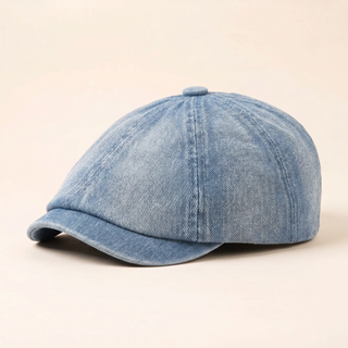 Czapka Newsboy z Denimu