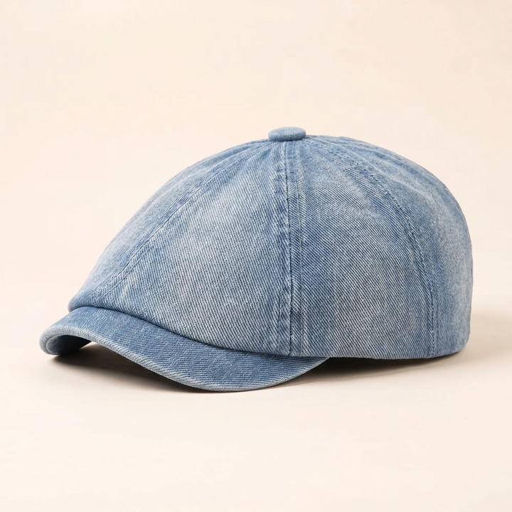 Czapka Newsboy z Denimu
