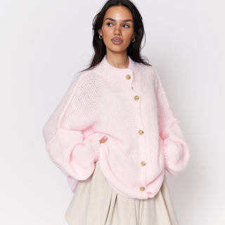 Kardigan oversize z kołnierzykiem “CozyGlam”