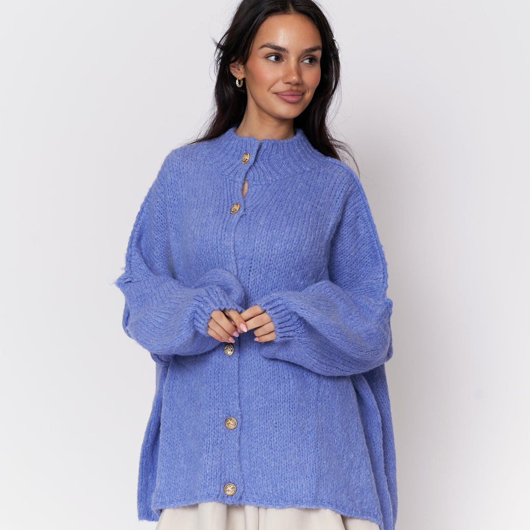 Kardigan oversize z kołnierzykiem “CozyGlam”