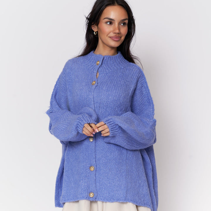 Kardigan oversize z kołnierzykiem “CozyGlam”
