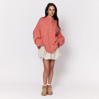 Kardigan oversize z kołnierzykiem “CozyGlam”