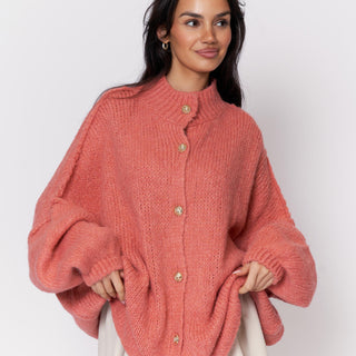 Kardigan oversize z kołnierzykiem “CozyGlam”