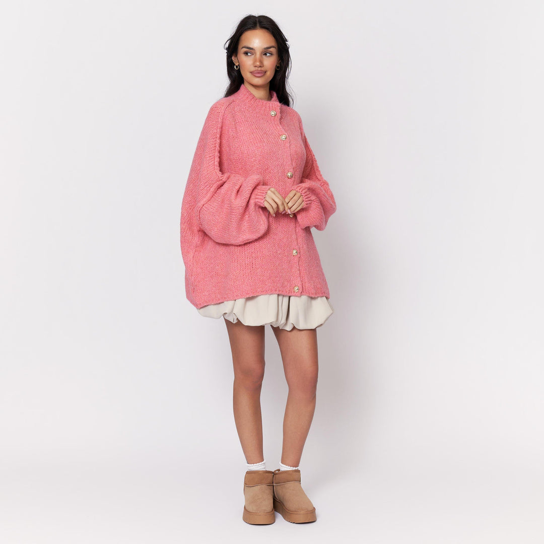 Kardigan oversize z kołnierzykiem “CozyGlam”