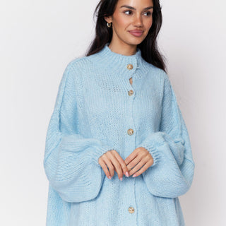 Kardigan oversize z kołnierzykiem “CozyGlam”