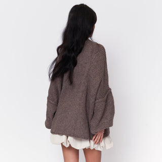 Kardigan oversize z kołnierzykiem “CozyGlam”