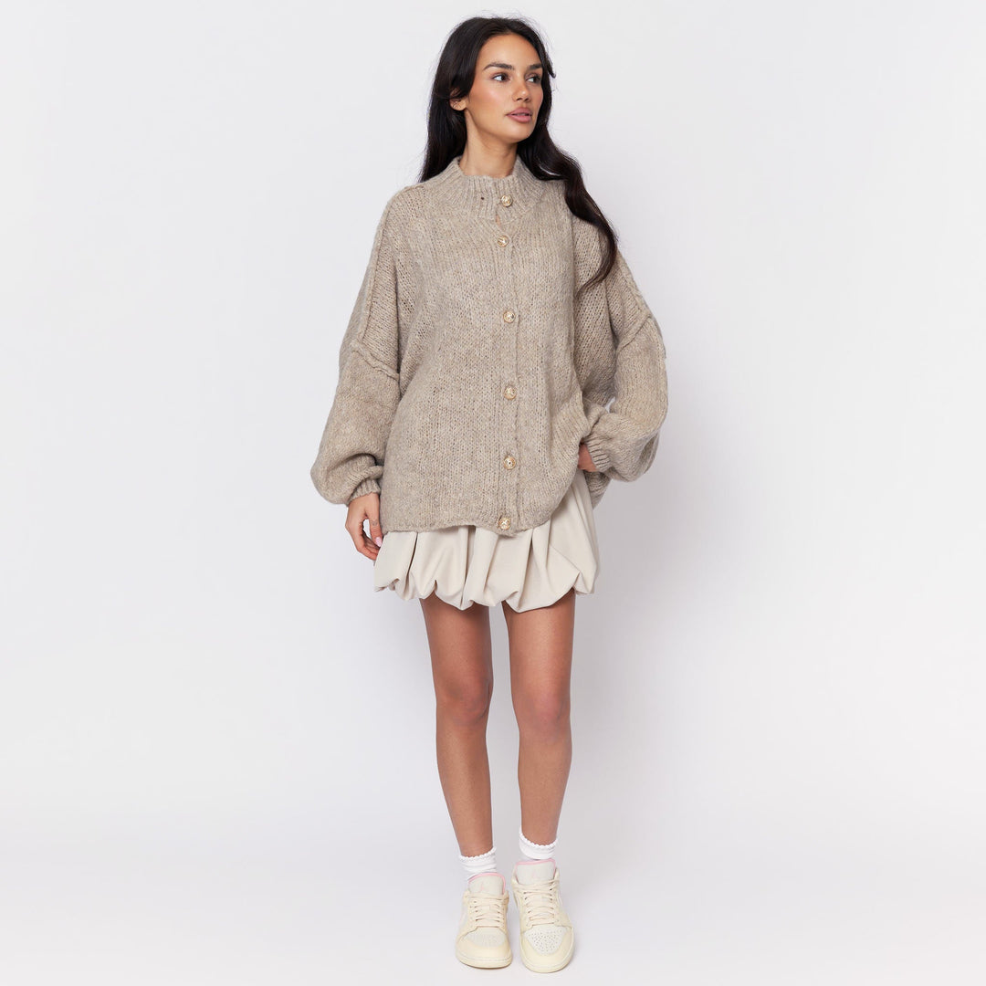 Kardigan oversize z kołnierzykiem “CozyGlam”