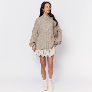 Kardigan oversize z kołnierzykiem “CozyGlam”