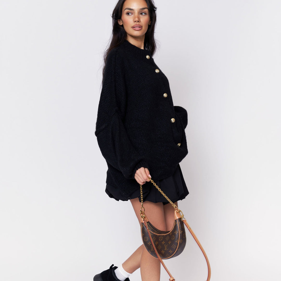 Kardigan oversize z kołnierzykiem “CozyGlam”