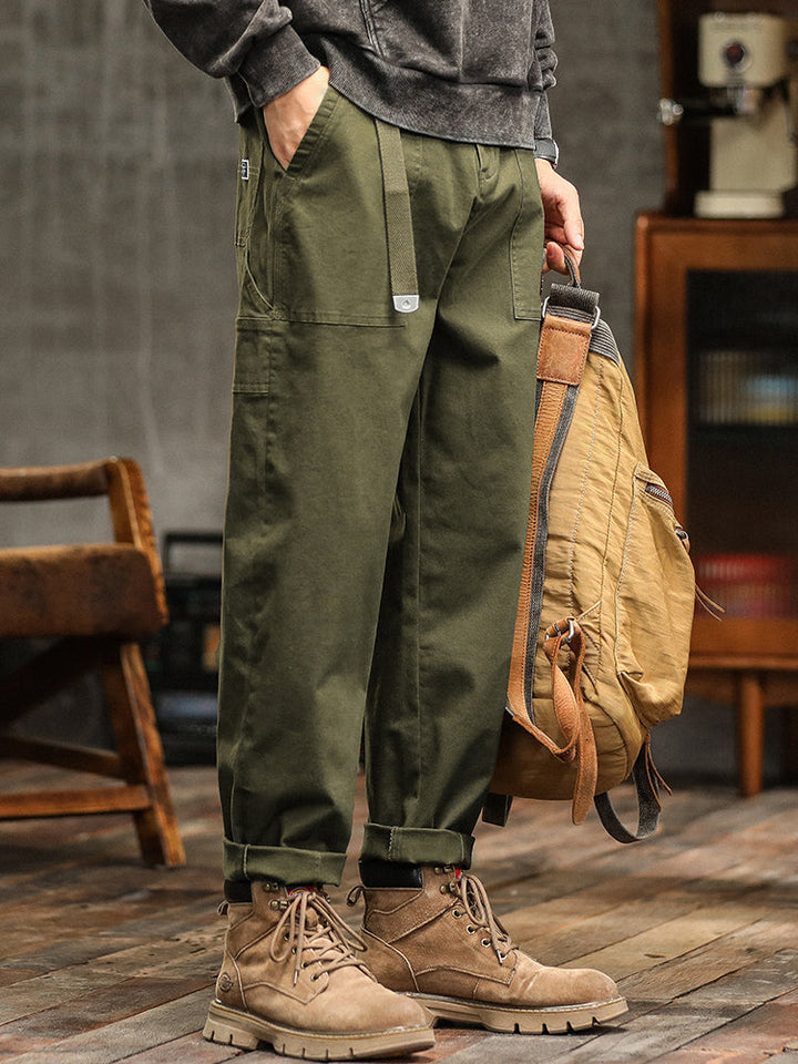 Marcin | Męskie casualowe spodnie utility w stylu vintage