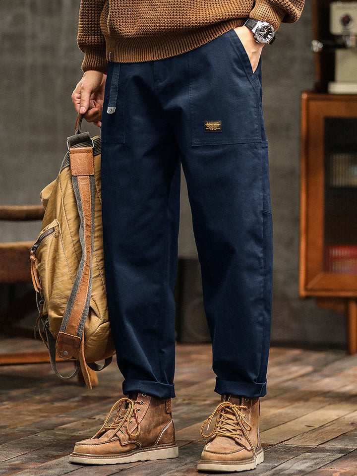 Marcin | Męskie casualowe spodnie utility w stylu vintage