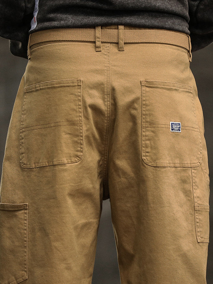 Marcin | Męskie casualowe spodnie utility w stylu vintage