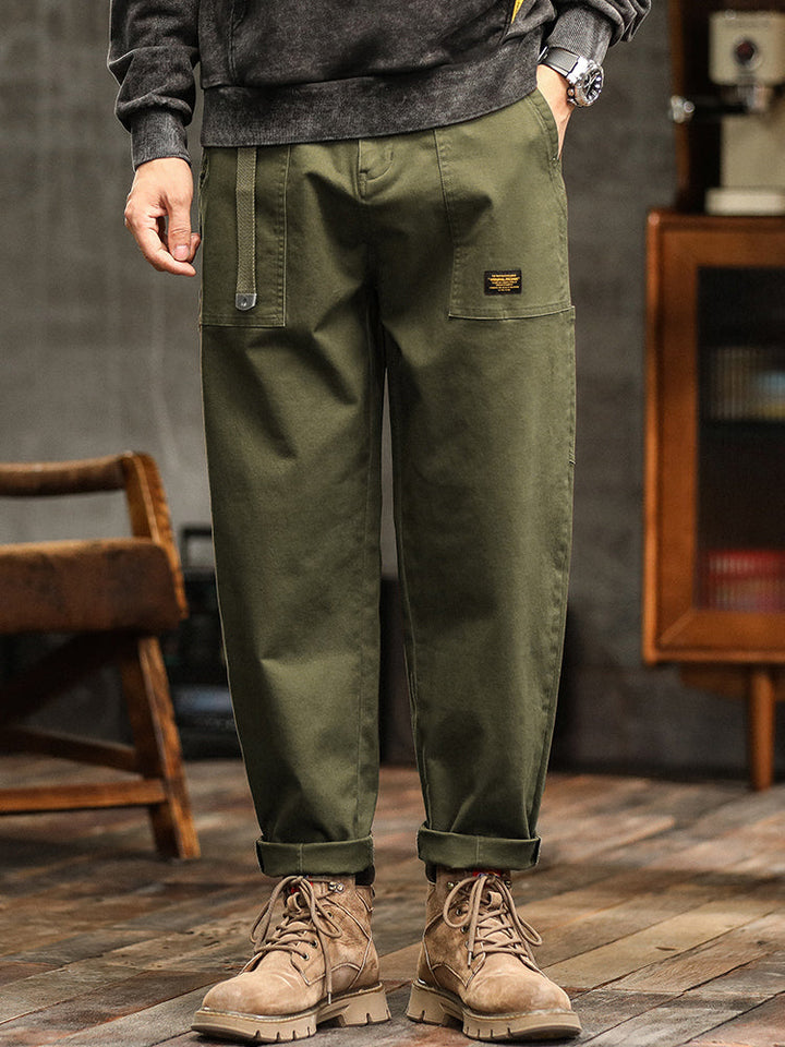 Marcin | Męskie casualowe spodnie utility w stylu vintage