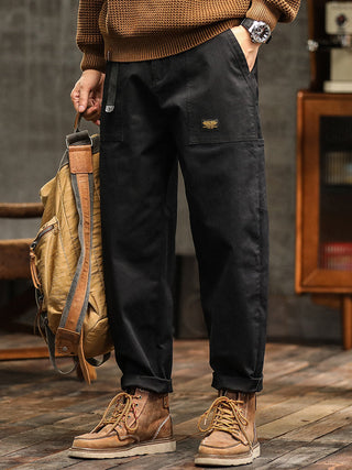 Marcin | Męskie casualowe spodnie utility w stylu vintage
