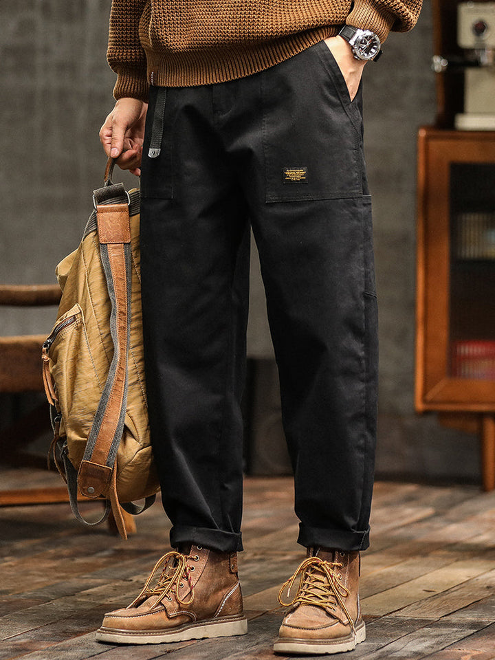 Marcin | Męskie casualowe spodnie utility w stylu vintage