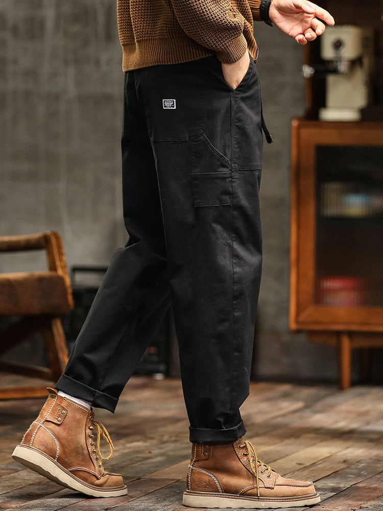Marcin | Męskie casualowe spodnie utility w stylu vintage