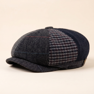 Czapka z wełny w stylu patchwork