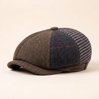 Czapka z wełny w stylu patchwork