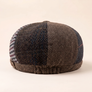 Czapka z wełny w stylu patchwork