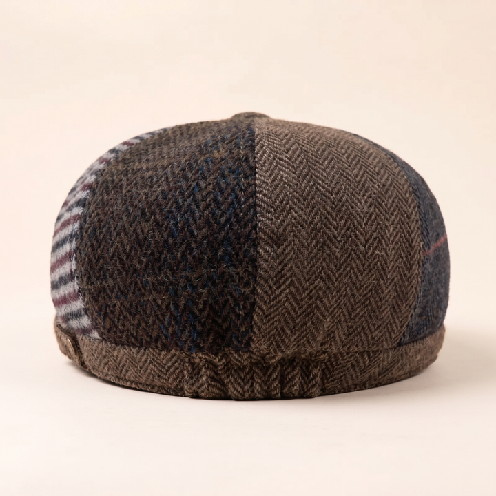 Czapka z wełny w stylu patchwork